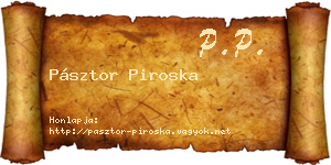 Pásztor Piroska névjegykártya