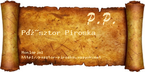 Pásztor Piroska névjegykártya